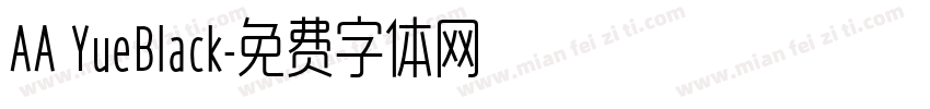 AA YueBlack字体转换